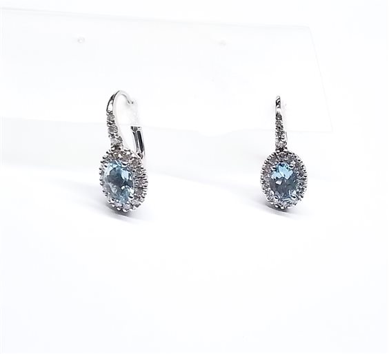 Earrings Soprana Woman ACQUAMARINA in Gold Acquamarina 0.68 Ct OOVP6X4M AQM 0.58 - OOVP6X4M AQM 0.58